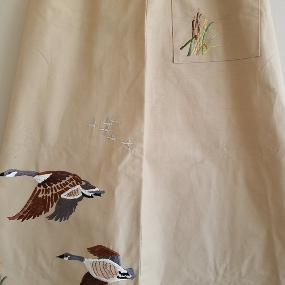 VTG Women’s Sporting Life Skirt Maxi Embroidered Geese Cattails Size Medium - Picture 5 of 12